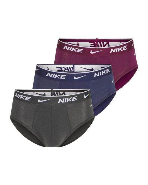 Nike Schwarze 3er-pack briefs für maximalen komfort in Blue für Herren