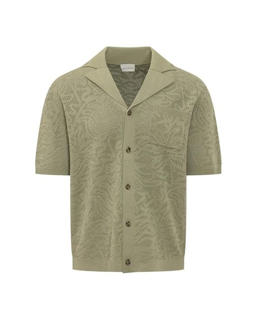 Drole de Monsieur Green Short Sleeve Shirts for men