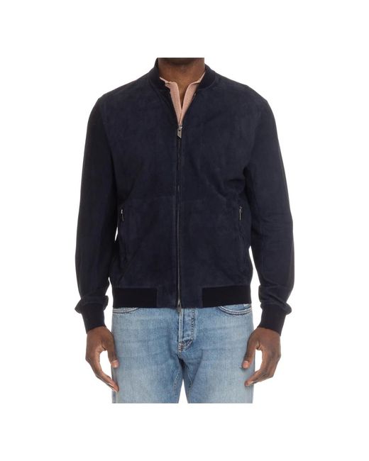Salvatore Santoro Blue Bomber Jackets for men