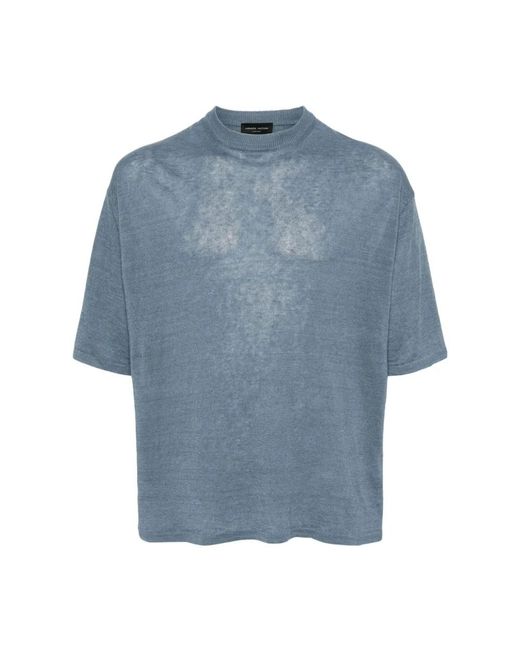 Roberto Collina Blue T-Shirts for men