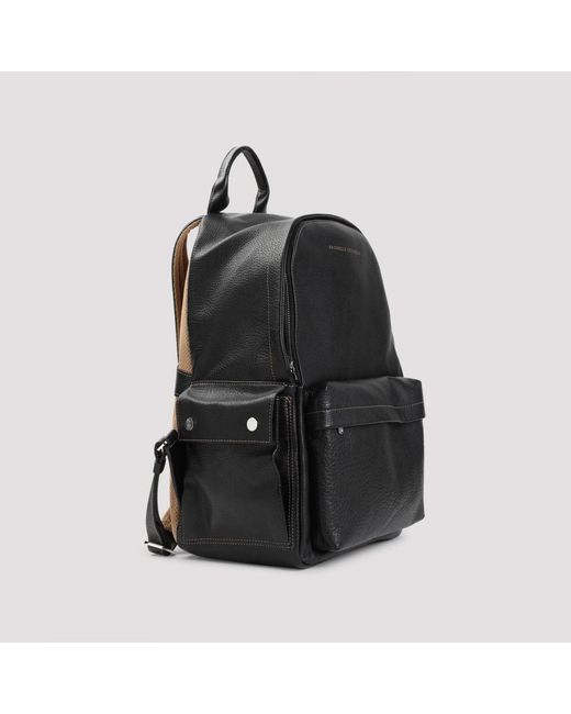 Brunello Cucinelli Black Backpacks for men
