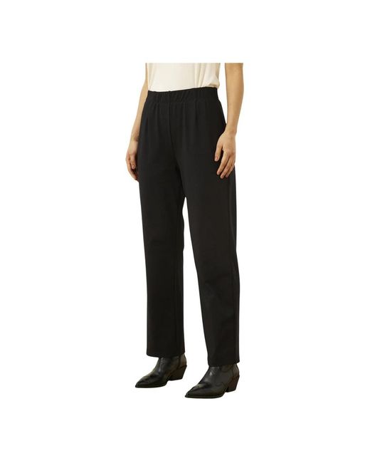 iN FRONT Black Straight Trousers