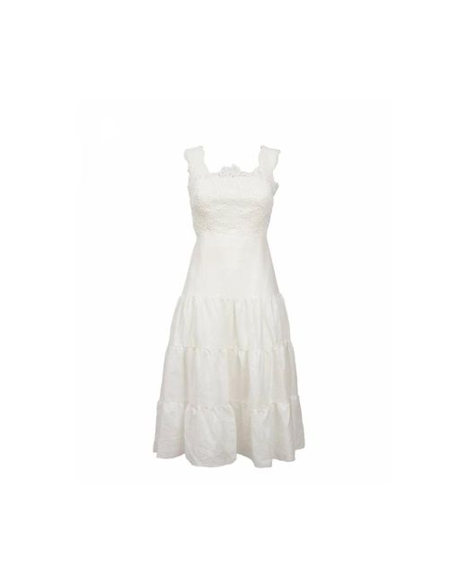 Dresses > day dresses > midi dresses Ermanno Scervino en coloris White