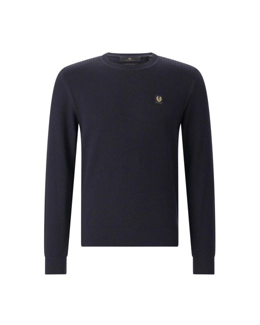 Belstaff Blue Round-Neck Knitwear for men
