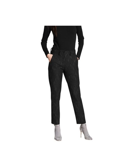 Mason's Black Cropped Trousers