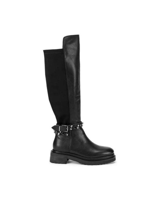 Alma En Pena. Black Schwarzer Lederschuh Für Frauen
