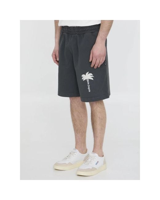 Palm Angels Blue Casual Shorts for men