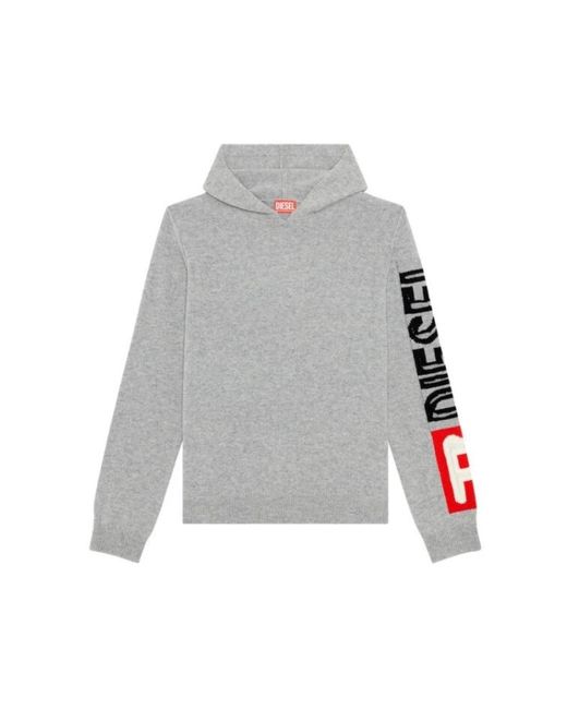 DIESEL Hoodies in het Gray voor heren