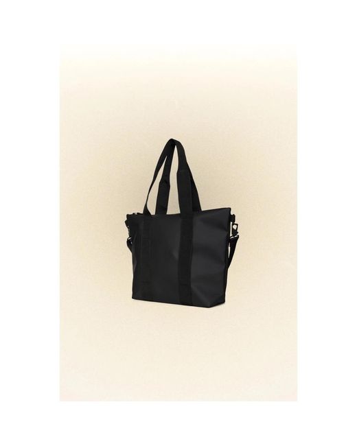 Rains Black Shopping Bags
