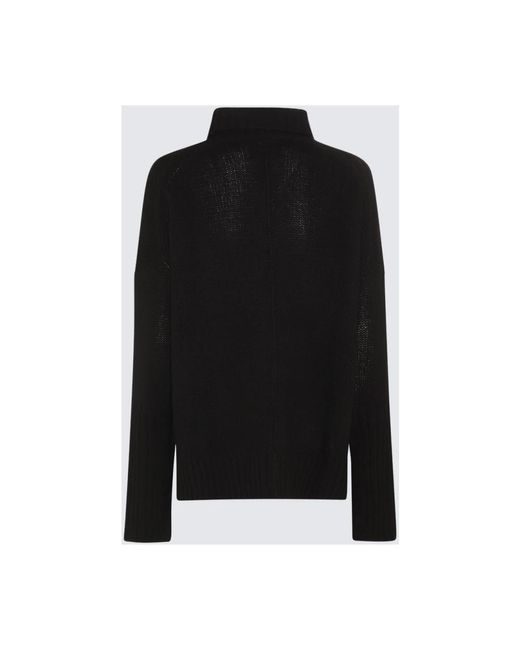 Maglione nero in lana con collo a imbuto di Zadig & Voltaire in Black