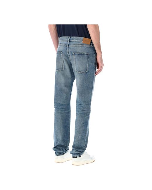 Saint Laurent Blue Straight Fit Jeans for men