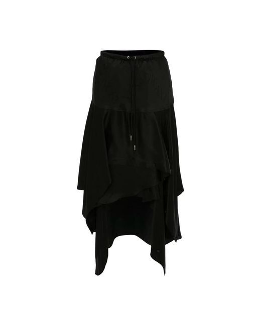 J.W. Anderson Black Schwarzer asymmetrischer casual rock