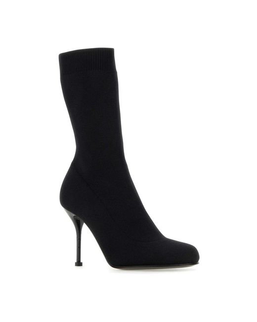 McQueen Black Heeled Boots