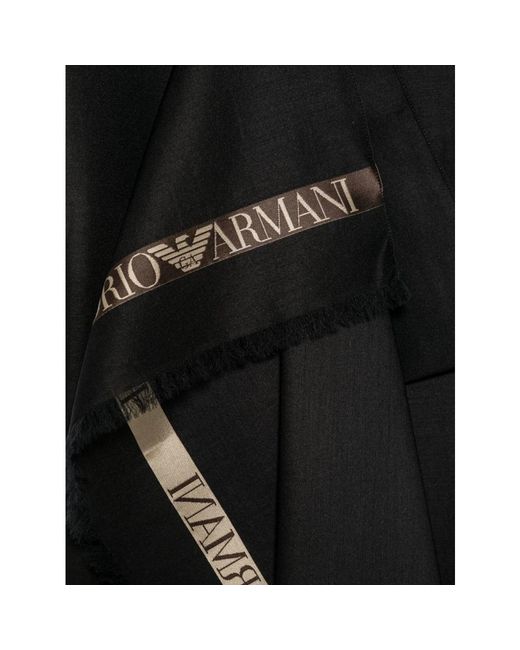 Emporio Armani Black Winter Scarves for men