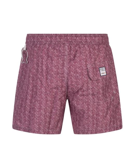 Fedeli Purple Beachwear for men