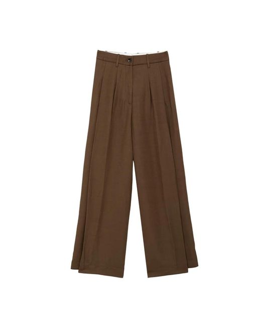 Wide trousers Nine:inthe:morning de color Brown