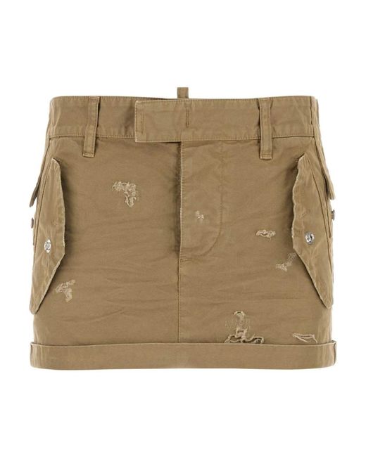 DSquared² Natural Short Skirts