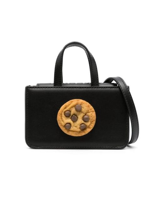 Cookie borsa mini in pelle di Puppets and Puppets in Black