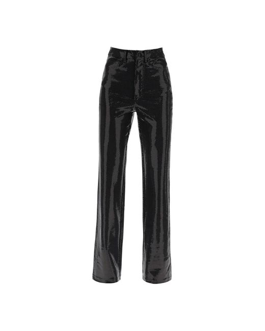 Trousers > straight trousers ROTATE BIRGER CHRISTENSEN en coloris Black
