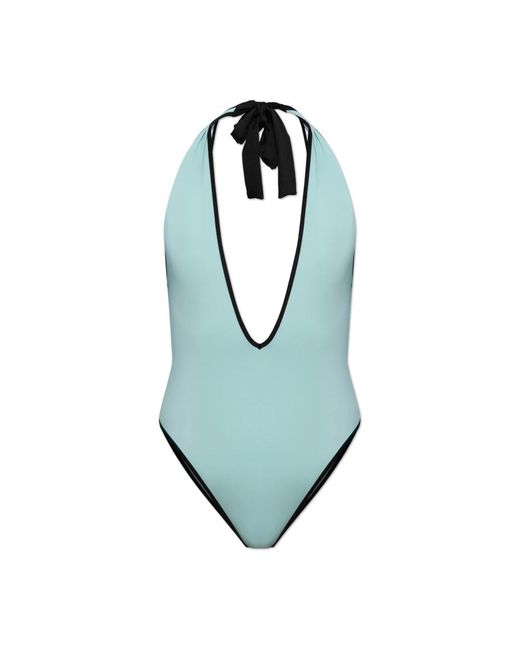 Balmain Green Einteiliger Badeanzug