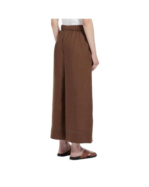 Max Mara Brown Cropped Trousers