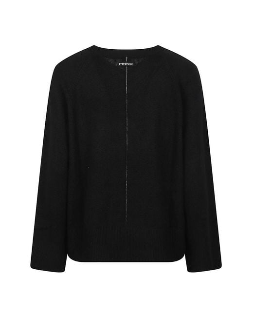 Pinko Black V-Neck Knitwear