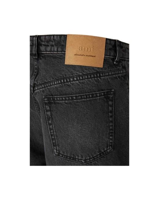 AMI Black Denim Shorts for men