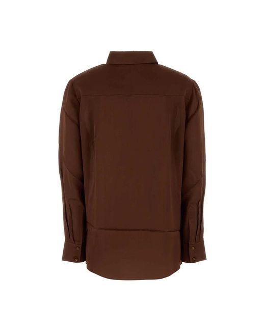 Zimmermann Overhemden ,Bruin ,Leer Hypnotic Satin Shirt in het Brown
