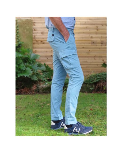Mason's Blue Slim-Fit Trousers for men