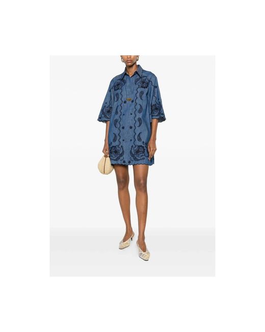 Zimmermann Blue Shirt Dresses