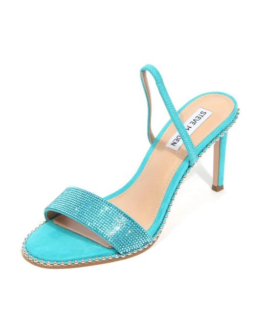 Steve Madden Blue Heeled Mules