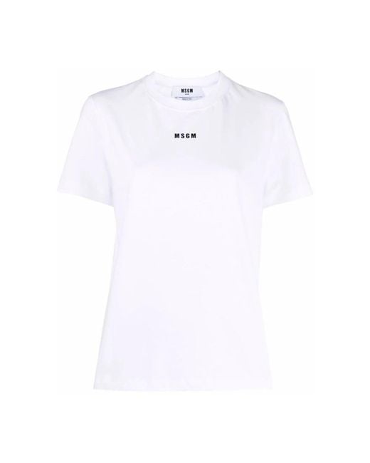 MSGM White T-Shirts