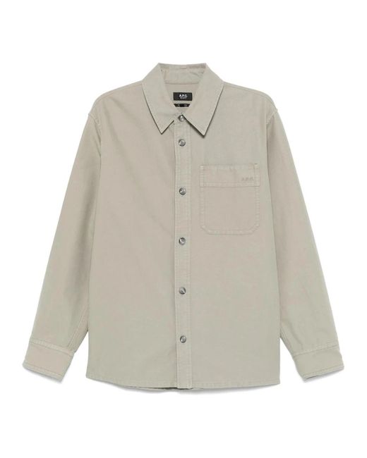 A.P.C. Gray Casual Shirts for men