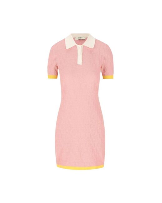 Fendi Pink Shirt Dresses