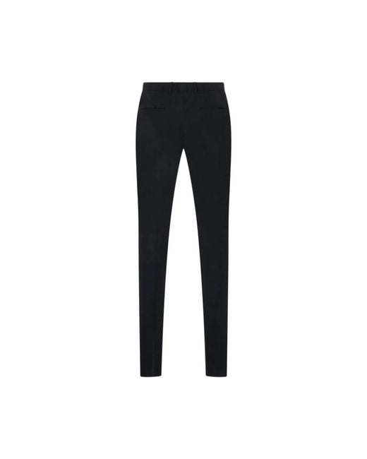 Incotex Black Slim-Fit Trousers for men