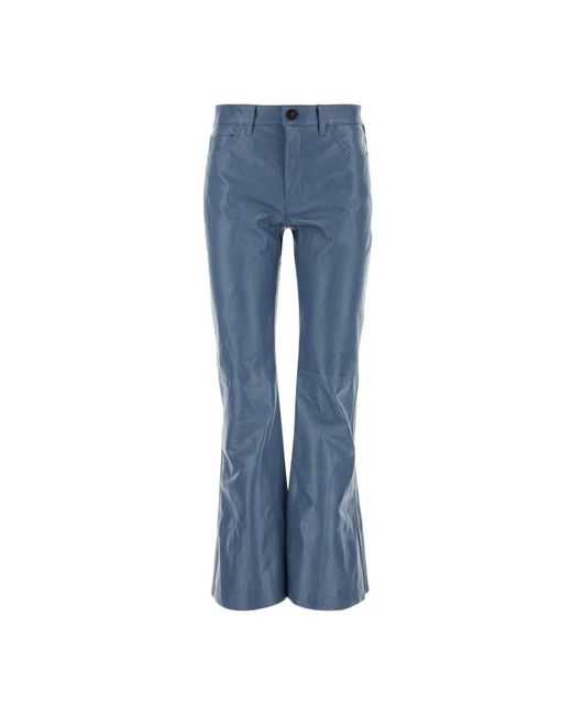Leather trousers Marni de color Blue