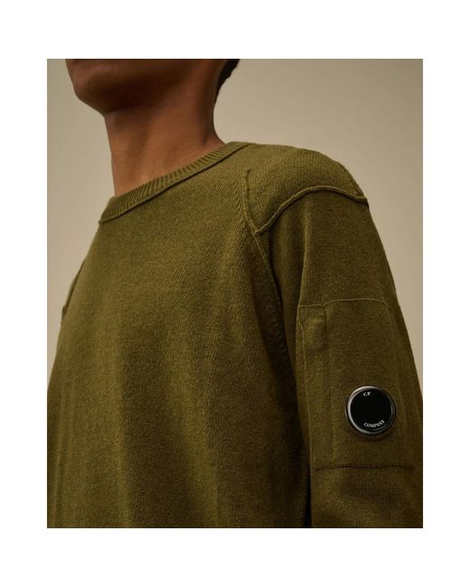 C P Company Green Round-Neck Knitwear for men
