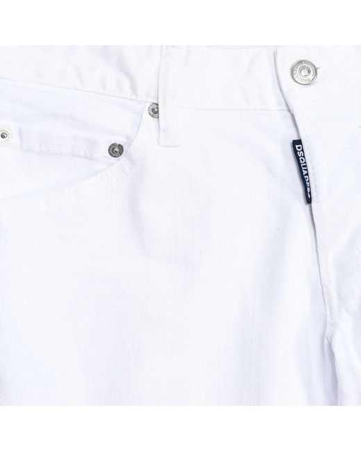 DSquared² White Slim-Fit Jeans for men