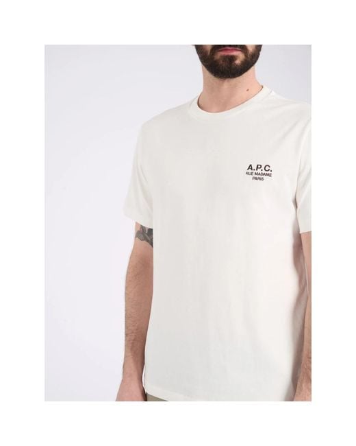 A.P.C. White T-Shirts for men