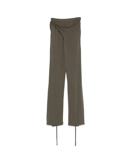 OTTOLINGER Broeken ,Groen ,Groene Wrap Broek Met Elastische Tailleband in het Green