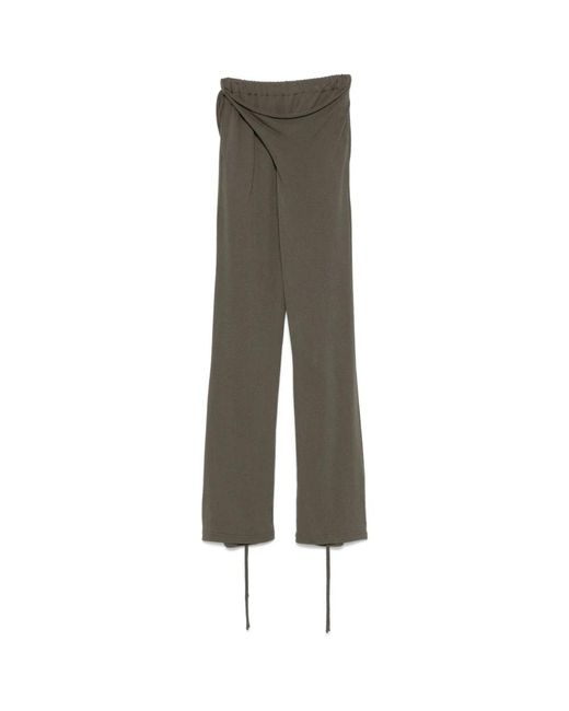 OTTOLINGER Broeken ,Groen ,Groene Wrap Broek Met Elastische Tailleband in het Green