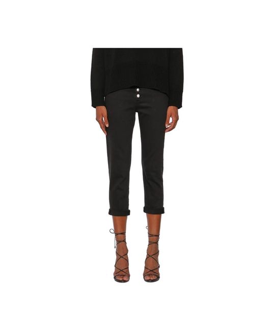 Dondup Black Cropped-jeans