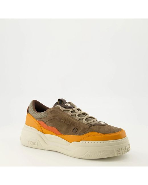 Fendi Force Sneakers in Brown für Herren