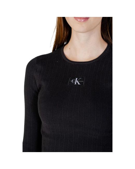 Calvin Klein Black Round-Neck Knitwear