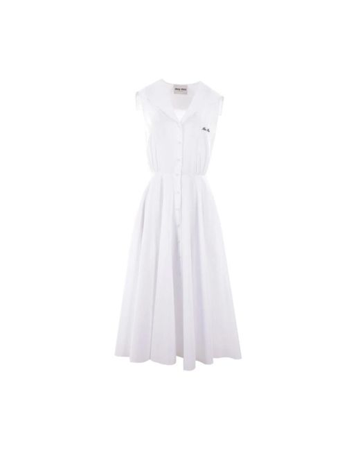 Miu Miu White Shirt Dresses