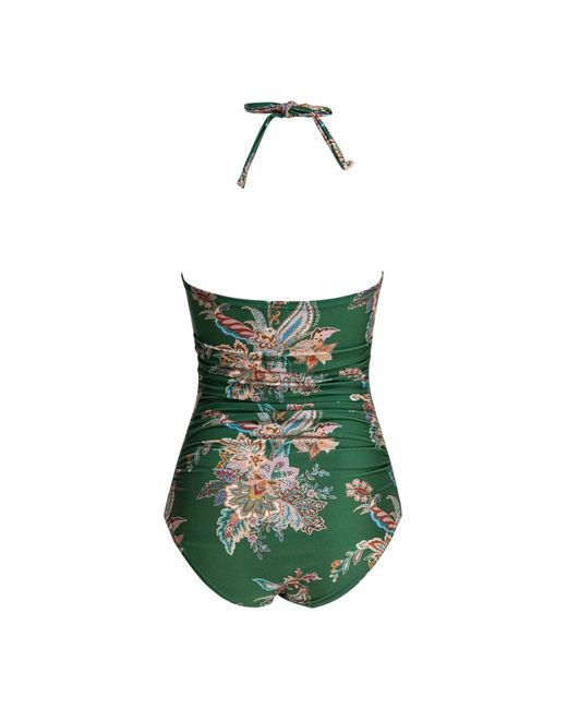 Zimmermann Groen Pak Met Brede Linkdetail in het Green