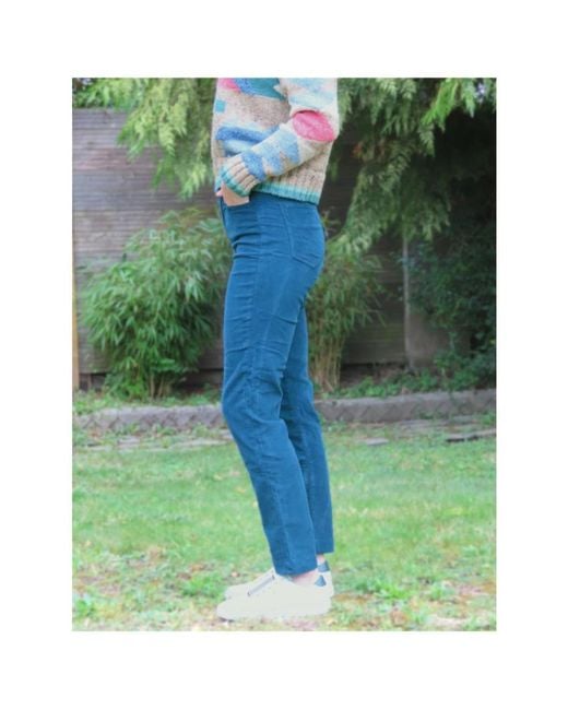 Denim Studio Blue Slim-Fit Trousers