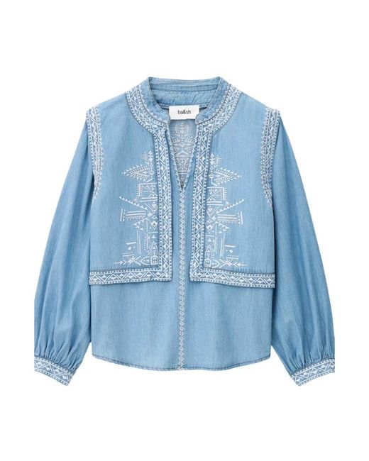Ba&sh Blue Chambray Hemd