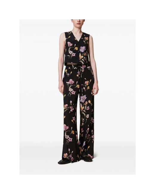 Twinset Black Wide Trousers