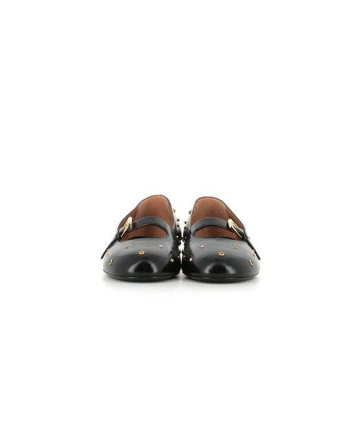Laurence Dacade Black Lederballerinas Mit-Nieten